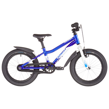 GHOST POWERKID 16" Kids Bike Blue/White 2023 0